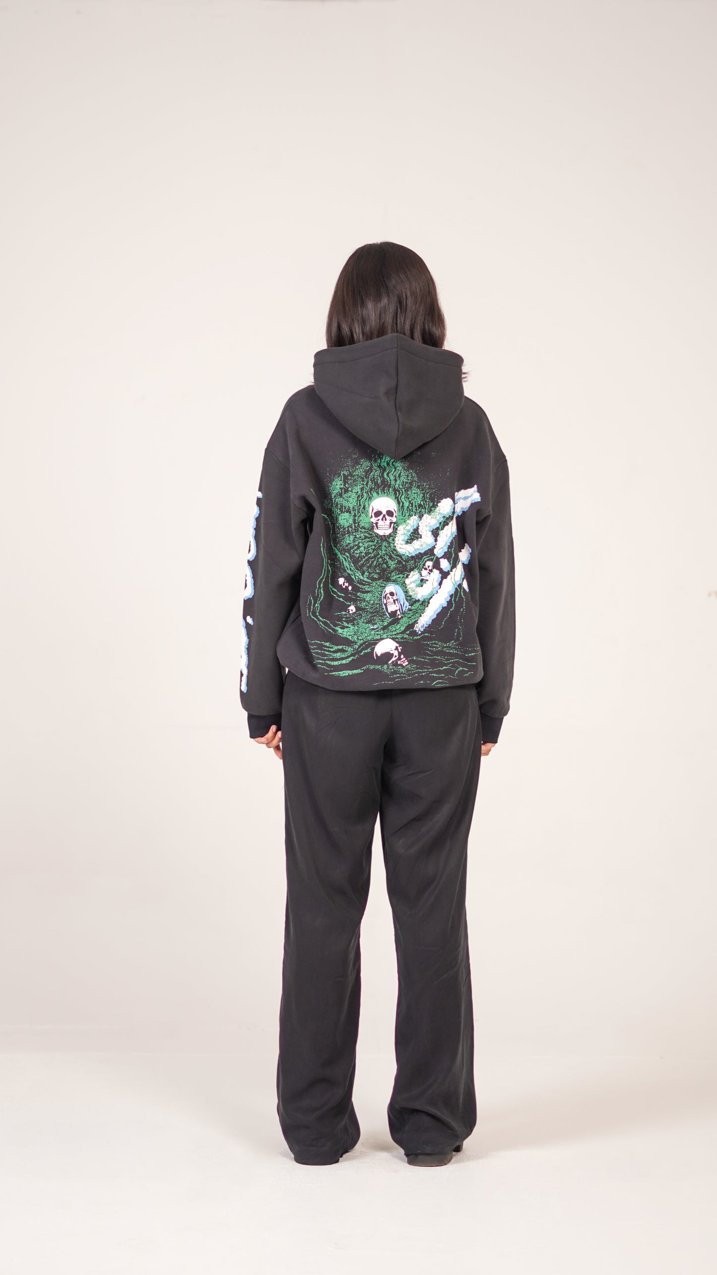 "INSAAN" Charcoal Black Hoodie