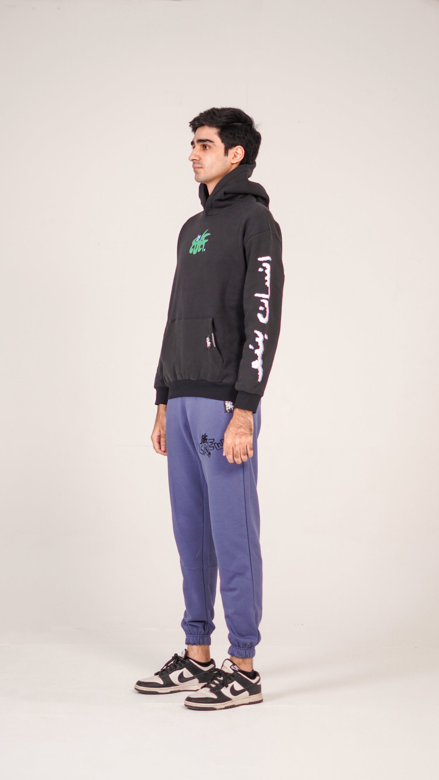 "INSAAN" Charcoal Black Hoodie
