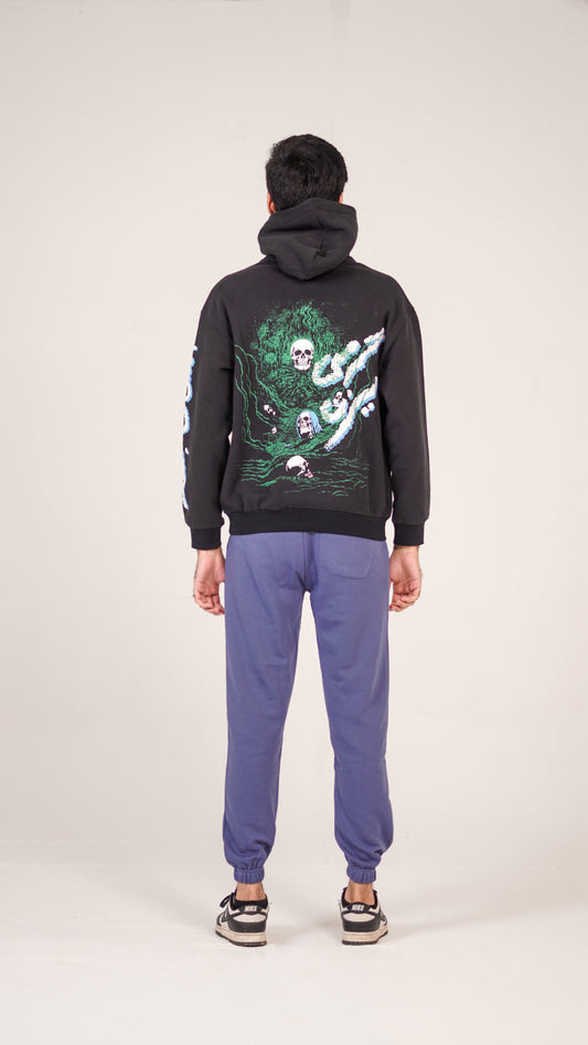 "INSAAN" Charcoal Black Hoodie