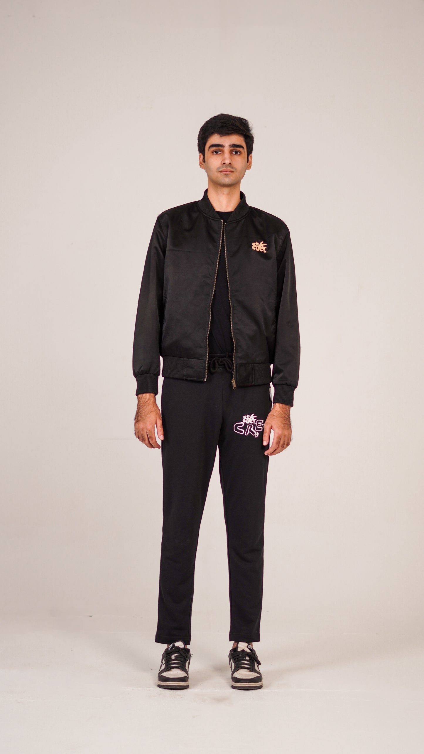 "SAD HOURS" Reversible RED/BLACK Silk Bomber Jacket