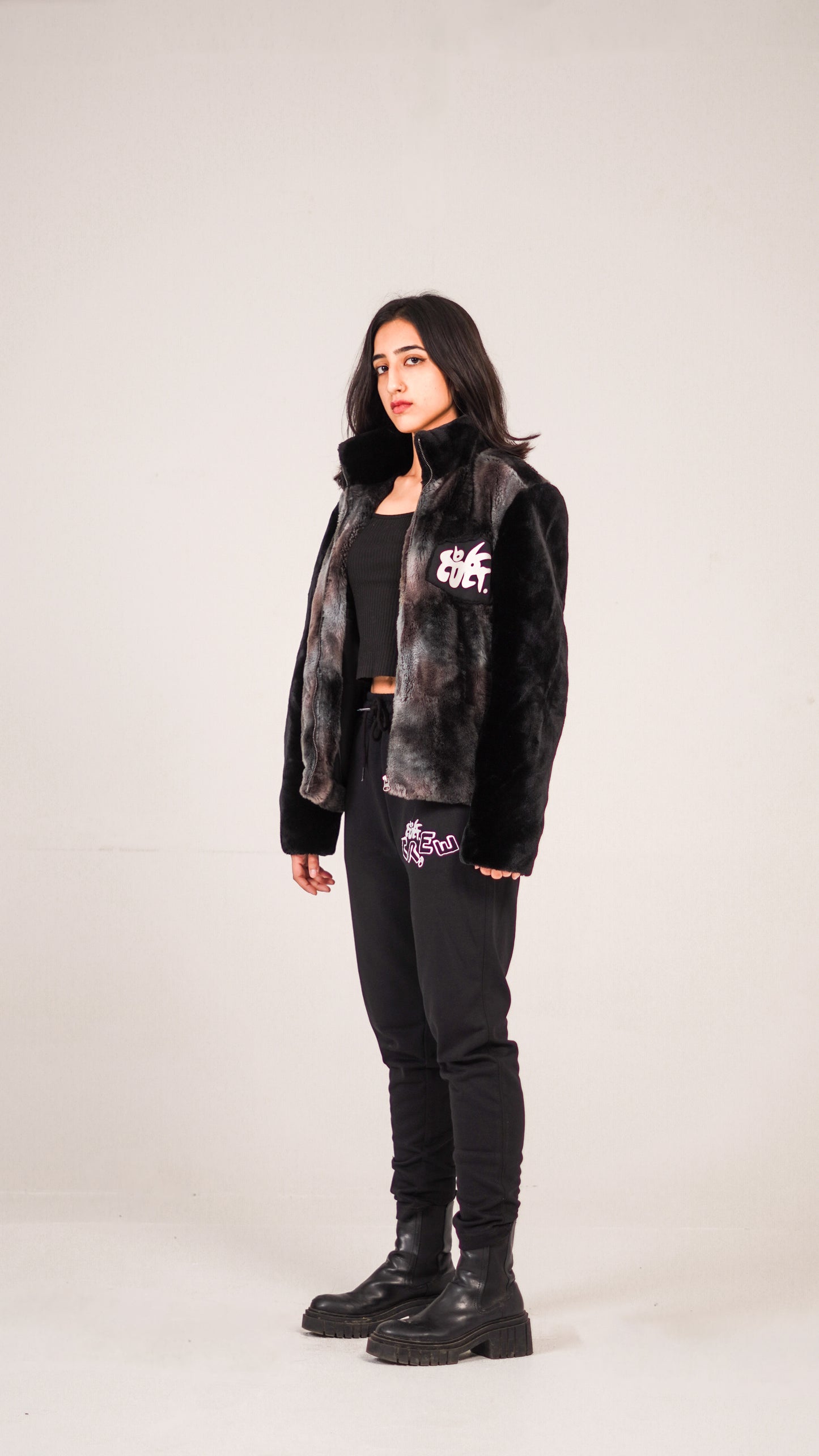 "SHADE AND SNOW" Fur Jacket