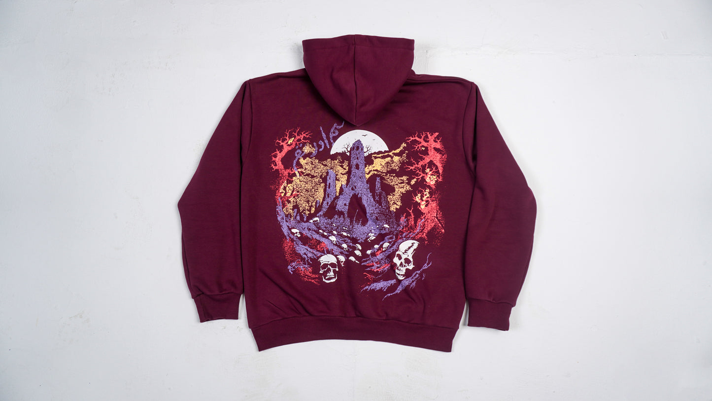 "U AND I" Deep Maroon Hoodie