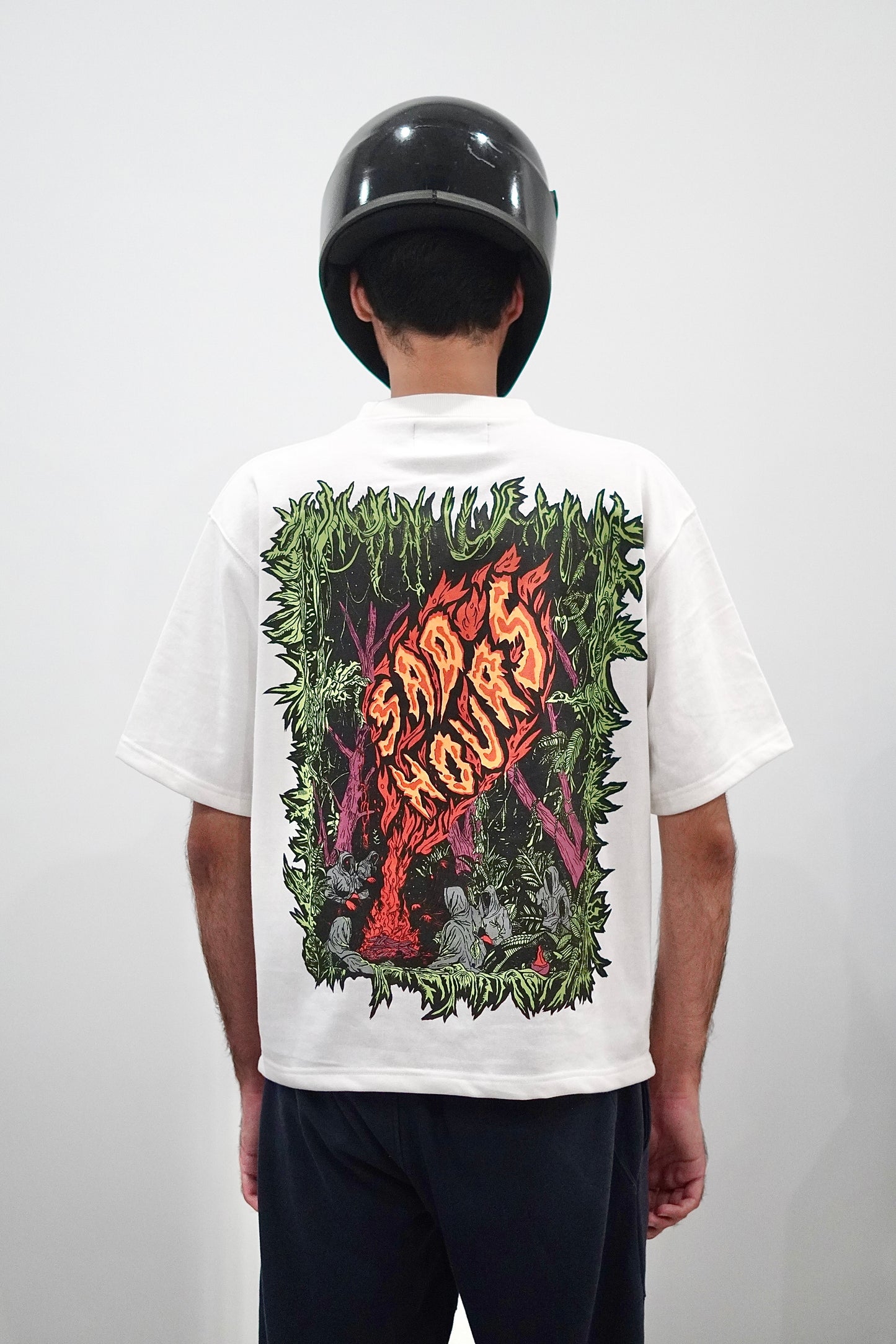 "SAD HOURS" UNISEX White T-Shirt