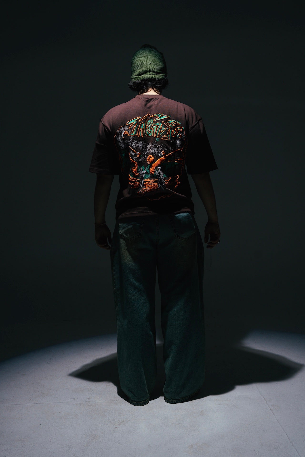 "FALLOUT TIMES" - CHOCO LOCO BROWN - Box Fit Drop Shoulder HEAVY Shirt
