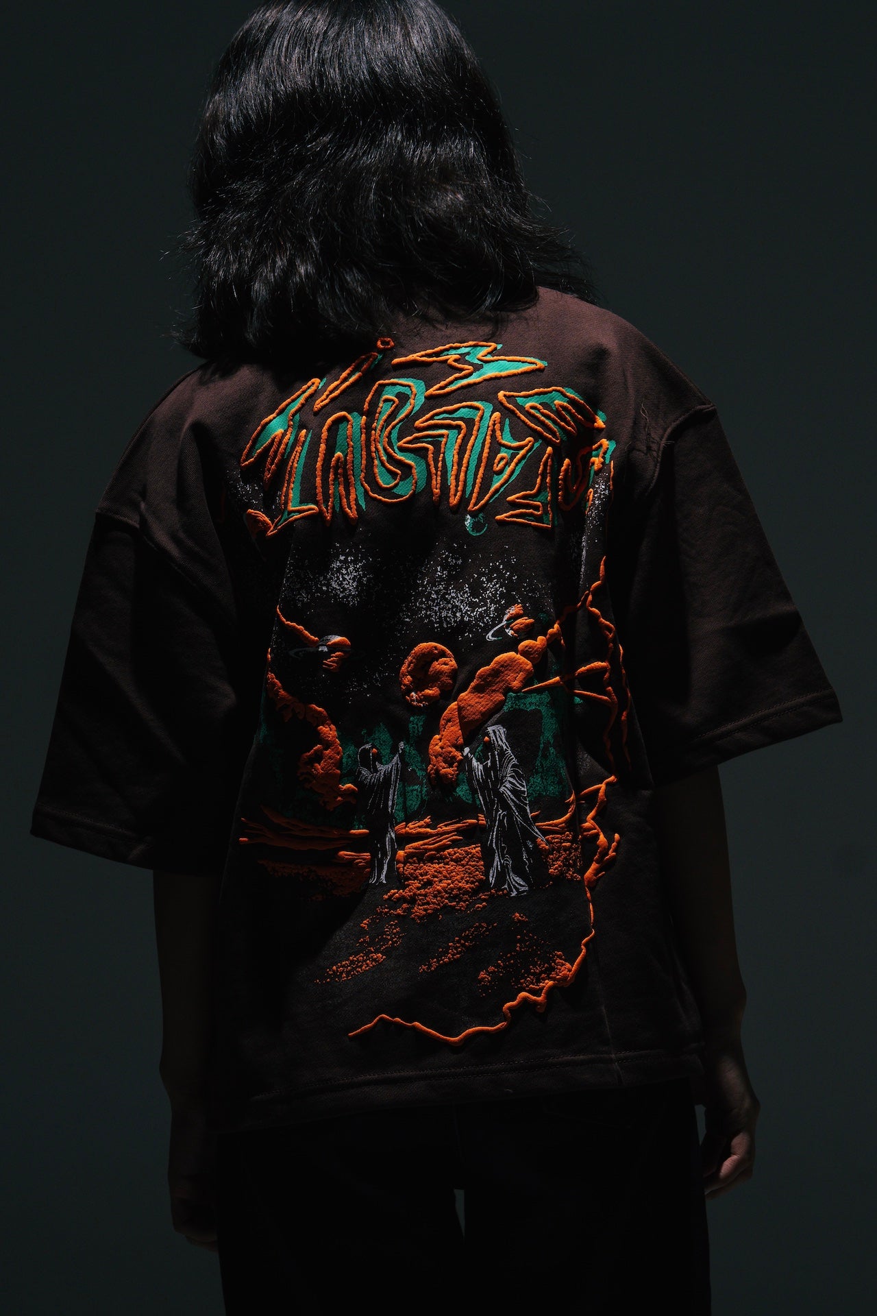 "FALLOUT TIMES" - CHOCO LOCO BROWN - Box Fit Drop Shoulder HEAVY Shirt