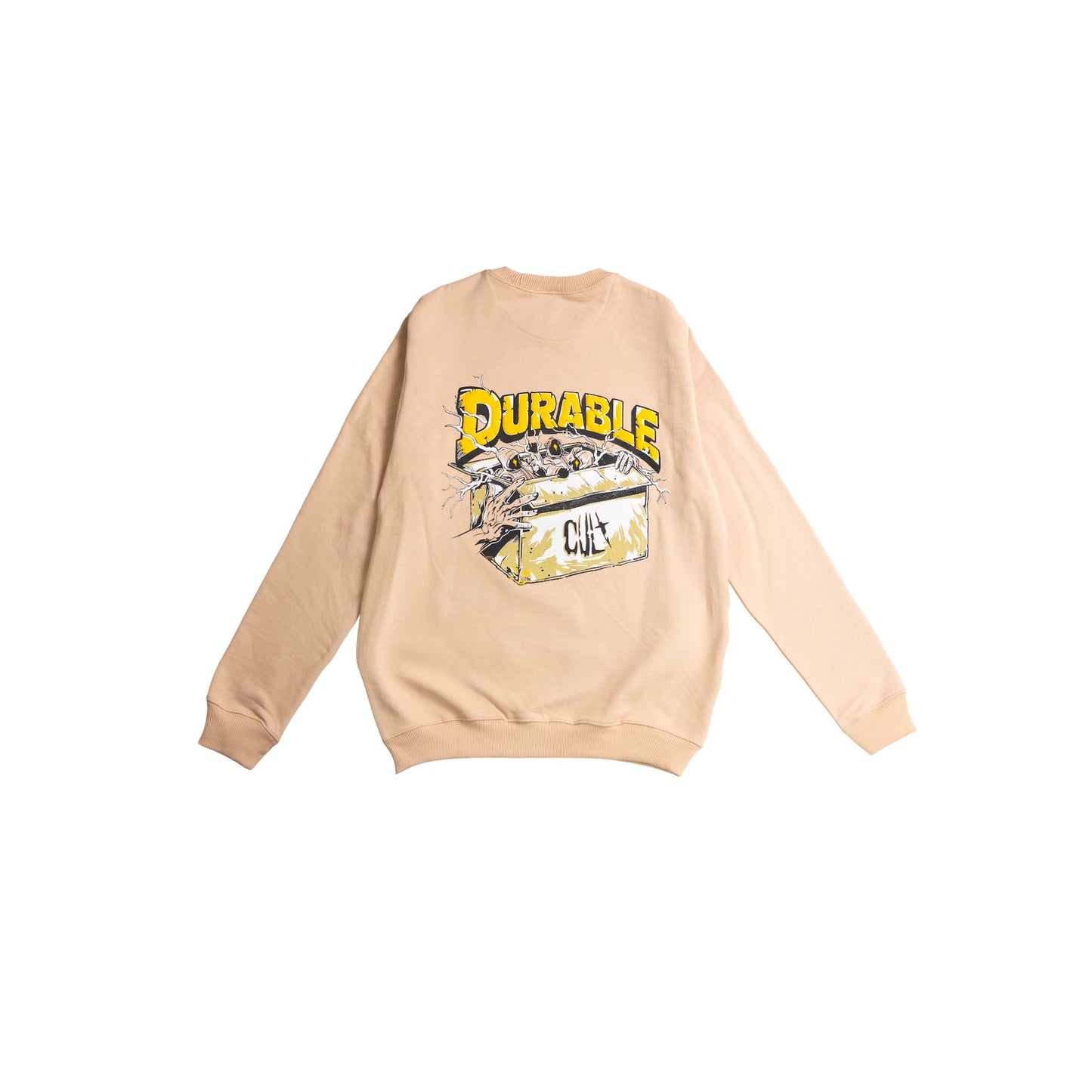 "PAKI BOX" - VANILLA CREAM BEIGE - Regular Fit THICK Sweatshirt