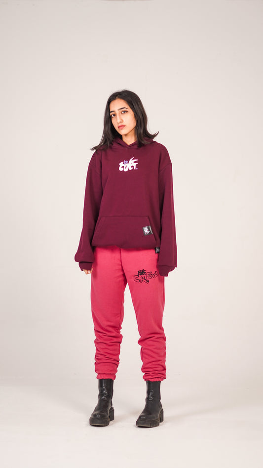 "U AND I" Deep Maroon Hoodie